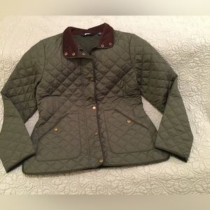Lands End Quilted Primaloft Moss Green Jacket    NWOT